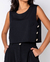 Blusa Curta Preta com Detalhes - comprar online