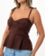 Blusa Marrom de Alça na internet