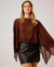 Blusa Capa Marrom
