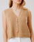 Colete Tricot Bege - loja online