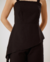 Blusa Preta Assimétrica com Alça