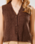 Colete Tricot Marrom - comprar online