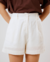 Short de Linho Off-White na internet