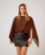 Blusa Capa Marrom