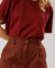 Camiseta Oversized Marsala