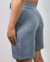 Imagem do Short Risca de Giz Cinza Claro e Branco