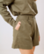 Short de Linho Verde Oliva - BALAIÊ