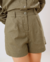 Short de Linho Verde Oliva - comprar online