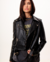 Jaqueta Biker de Poliuretano Preto com Prata - comprar online