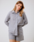 Camisa de Linho Oversized Cinza - comprar online
