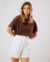 Short de Linho Off-White - comprar online