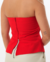 Blusa Busto Reto Vermelho - BALAIÊ