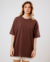 Camiseta Oversized Marrom - loja online