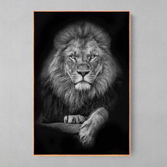 Quadro Leão de Judá preto/branco - Ellquadros Art Gallery