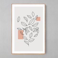 Quadro Decorativo Planta Abstrata - Ellquadros Art Gallery