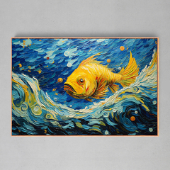 Quadro Decorativo Fish Van Gogh - Ellquadros Art Gallery