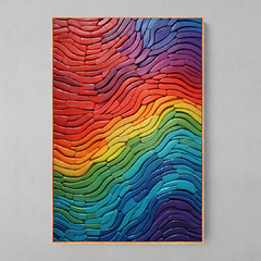 Quadro Decorativo COLORFUL PLASTER ART I - Ellquadros Art Gallery