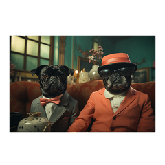 Quadro Decorativo A Gala dos Pugs - Ellquadros Art Gallery