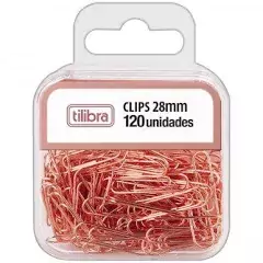 Clips Rose Gold 28mm Tilibra - 120un