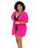 Kimono Mesh Curto Plus Size Rosa - comprar online