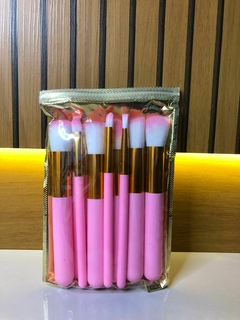 Kit de Pincel com 10 Pincéis de Maquiagem Esfumar Contorno Kabuki
