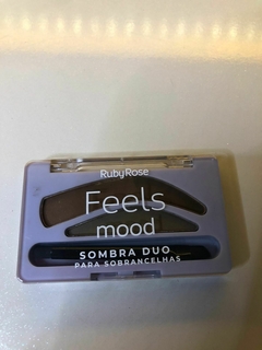 Paleta de Sombra Duo para Sobrancelha Feels Mood Cor 4 Ruby Rose HB9357 - comprar online