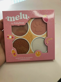 Quarteto Blush e Iluminador Melu By Ruby Rose 2 em 1