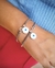 Pulseira de Prata Envelhecida Pipoca com Pingente Olho Grego - comprar online