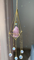 SUNCATCHER AMETISTA LOSANGO GRANDE, CORRENTE BOLINHAS - Gitana Pratas
