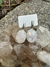 Conjunto Brinco, pingente e anel Oval Briolet Pedra Natural Quartzo Branco - Prata 925 - Gitana Pratas
