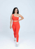 Legging Basic Coral Cós Alto