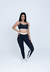 Legging Preta com Recortes Brancos