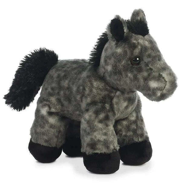Peluche Caballo Pequeño Gris Moteado Tormenta 21 cm