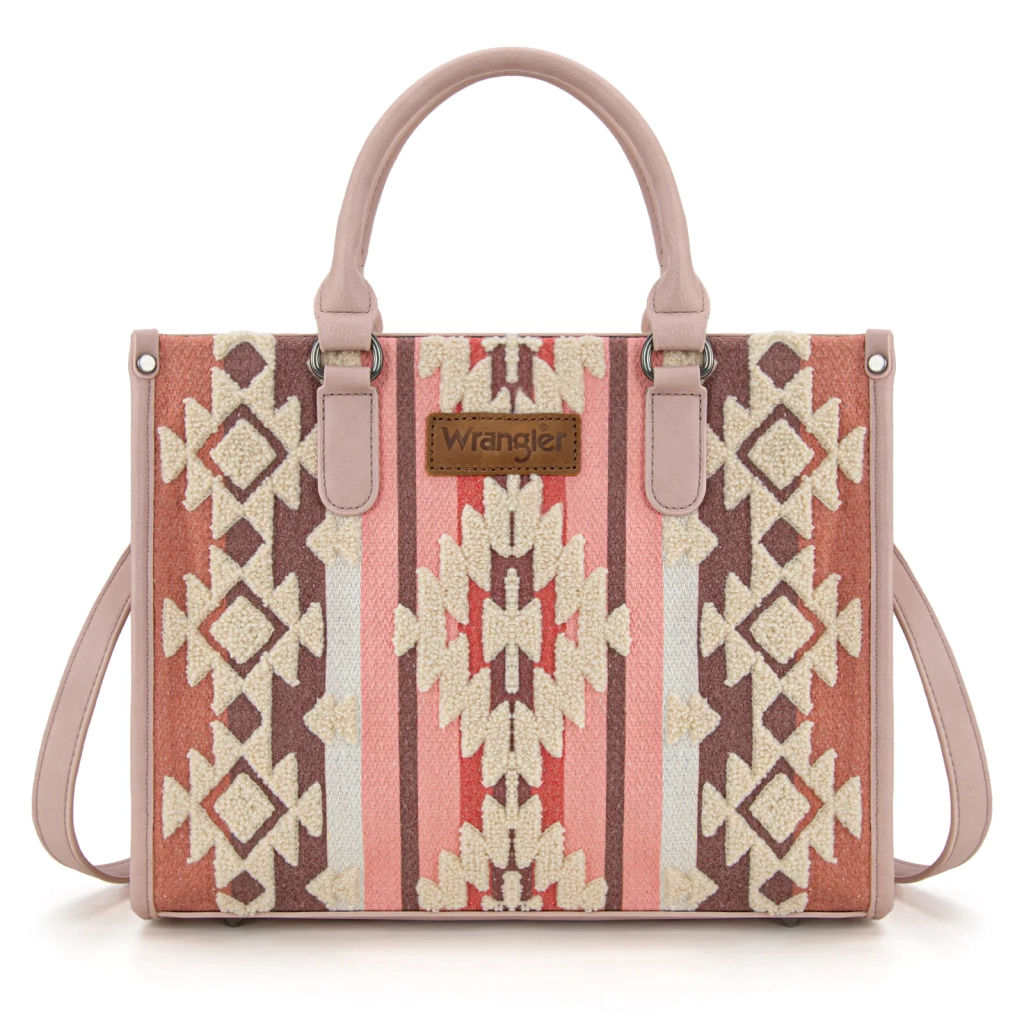 Bolso Wrangler Tote Bag Aplicacion Checotah Sherpa 3D Rosa WG275-8120DPK