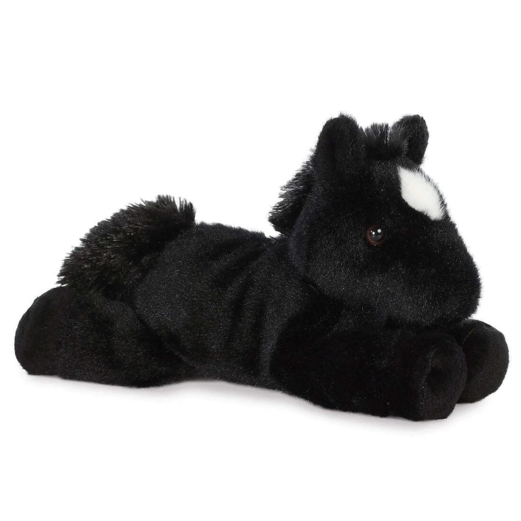 Peluche Caballo Pequeño Negro 21 cm