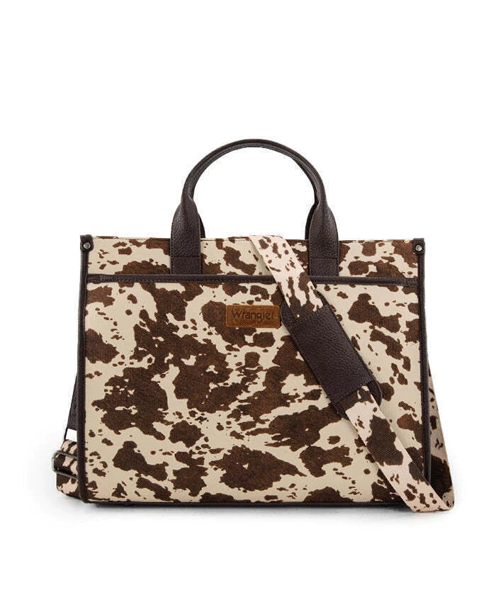 Bolso Wrangler Jumbo Tipo Piel Print Vaca Café WG288-8119COW-CF