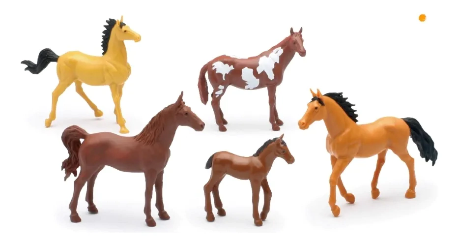 JUGUETE SET NEW RAY COUNTRY LIFE CABALLOS 4 CABALLOS 1 POTRILLO SIN MONTURA