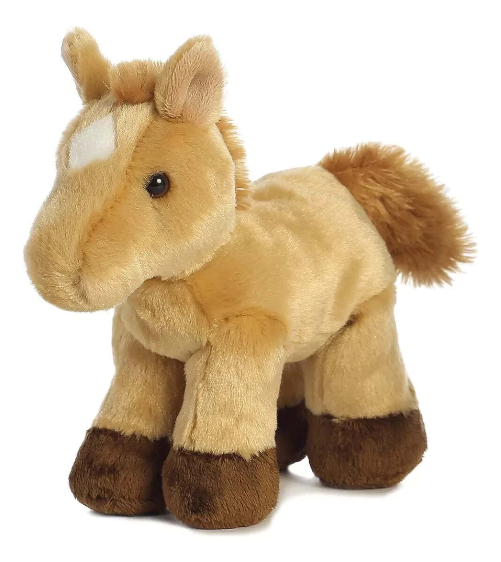 Peluche Caballo Pequeño Beige Bayo 21 cm