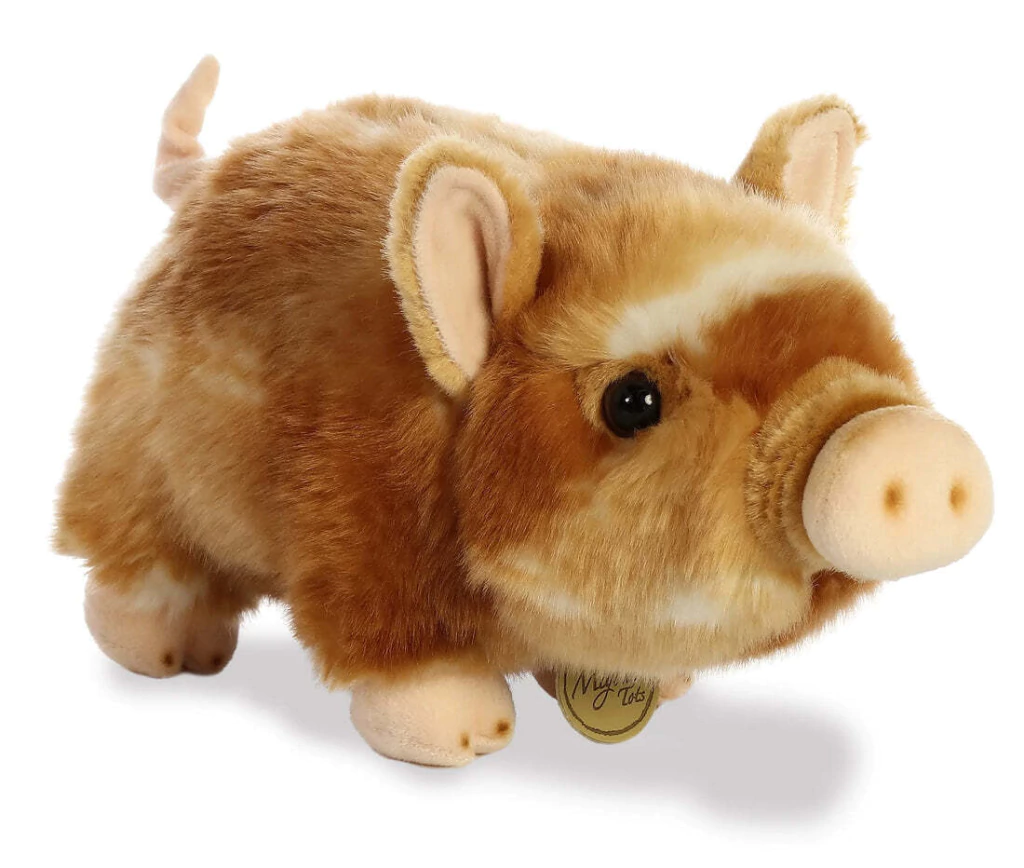 Peluche Fino Puerquito Lechon Barrigon Bicolor 28cm