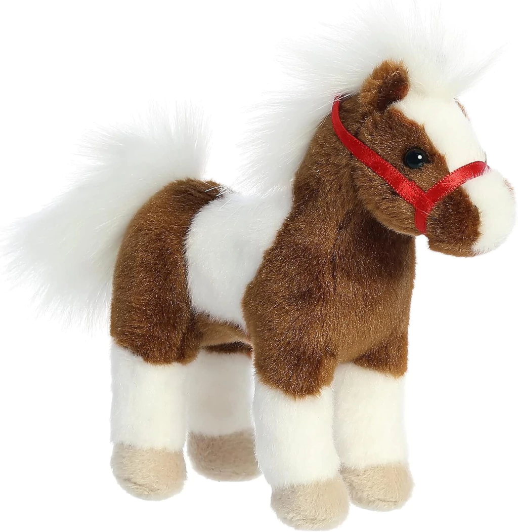 Peluche Breyer Caballo Pequeño con Sonido Pinto Café con Blanco