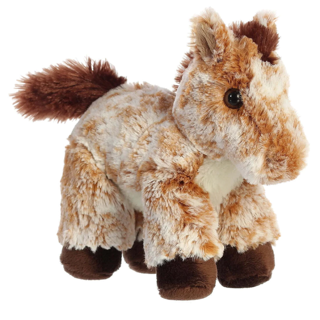 Peluche Caballo Pequeño Café Claro Afelpado 21 cm