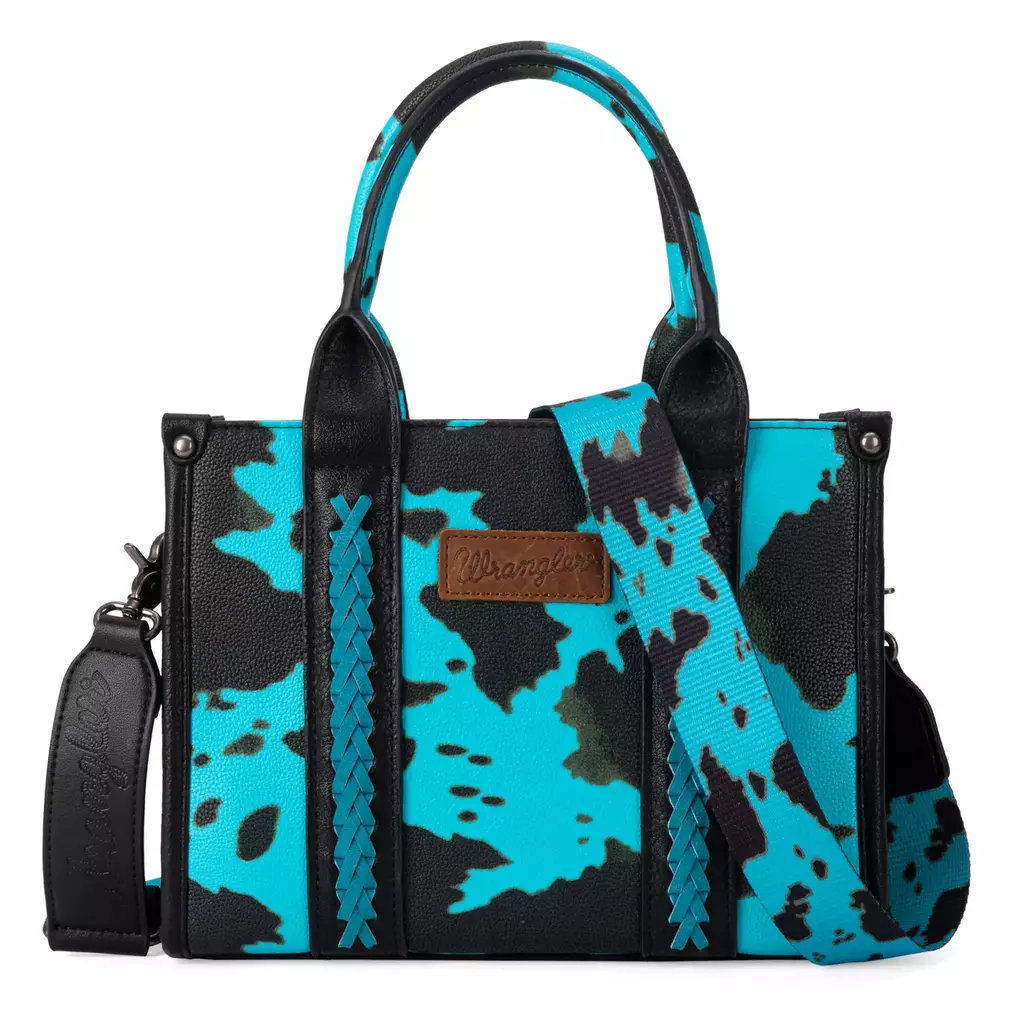 Bolso Wrangler Tote Bag Print Vaca Azul/Negro WG133-8120STQ