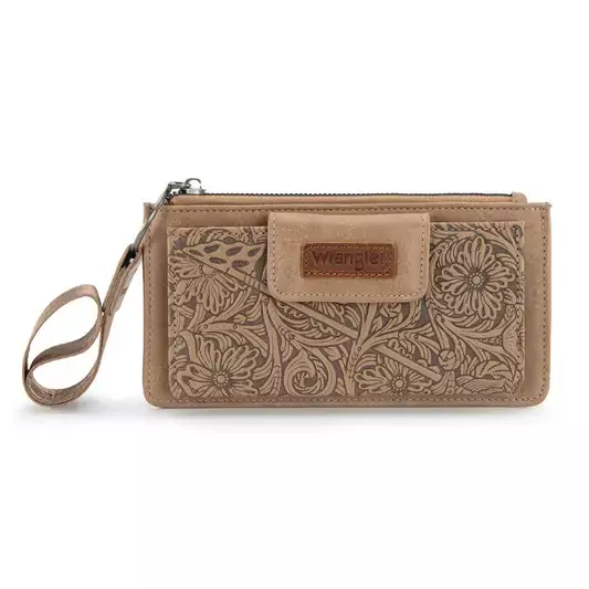 Cartera Wrangler Tipo Piel Cincelada Khaki con Asa WG315-W013KH