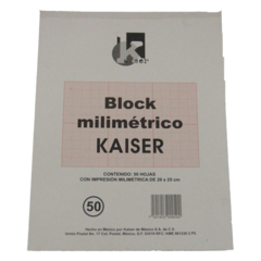 Block C/50 hojas Milimétricas Tamaño Carta