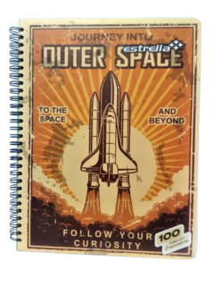 Libreta Profesional de 100 hojas Cuadro Grande Pasta Dura Marca Estrella - comprar en línea