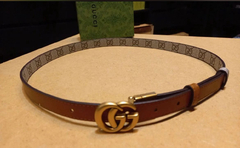 Cinto Gucci dupla face canvas - loja online