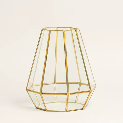 TERRARIO DE VIDRIO DERBY DORADO XL - comprar online