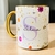 Caneca personalizada alça dourada