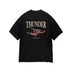 Camiseta Oversized Preta Yellow Thunderbolt - comprar online