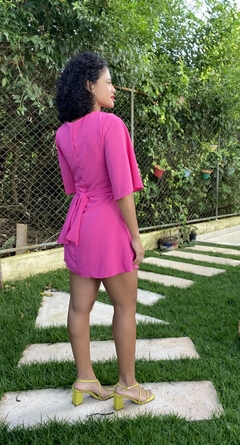 VESTIDO MANGA KIMONO - ROSA - UseBalook Moda Feminina